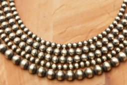 5 Strand, 36" long  Navajo Pearls Necklace